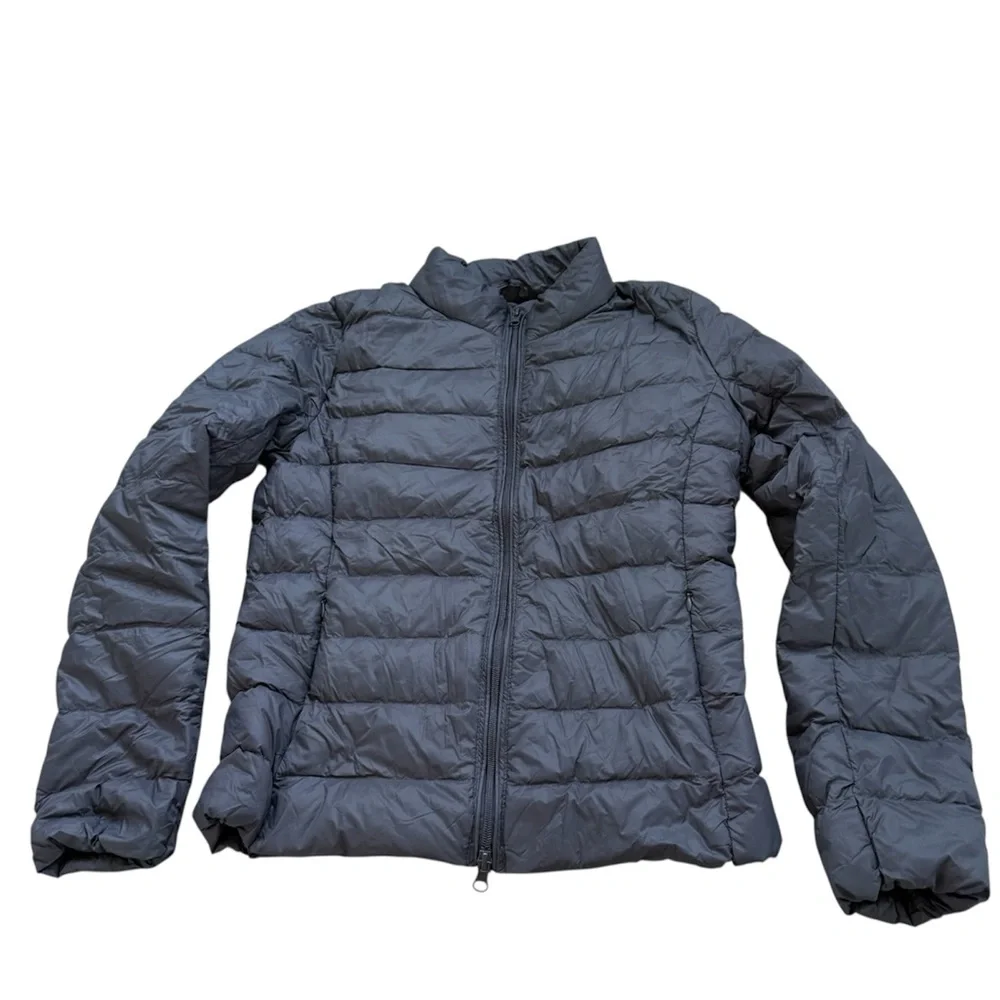 TKEQ The EZ Packable goose Down Jacket Nickel grey puffer lightweight small coat - Picture 3 of 9